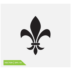 Fleur de lis icon vector logo template © Mas