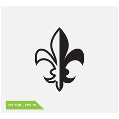Fleur de lis icon vector logo template © Mas