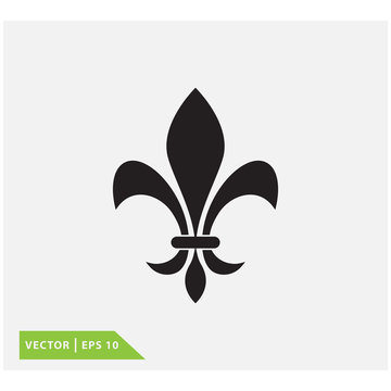 Fleur de lis icon vector logo template