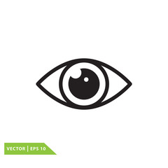 Eye icon vector logo template