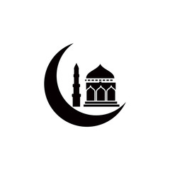 Mosque icon vector logo template
