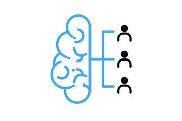 Brain creative idea Brain in light-bulb vector illustration Thin sign of innovation, solution, education icon.