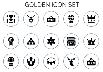 golden icon set