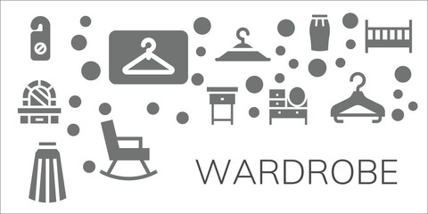 wardrobe icon set