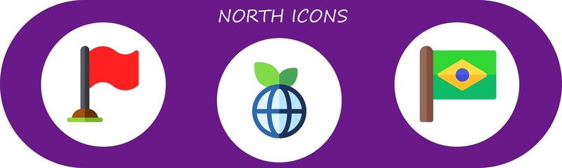 north icon set