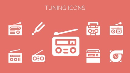 Modern Simple Set of tuning Vector filled Icons