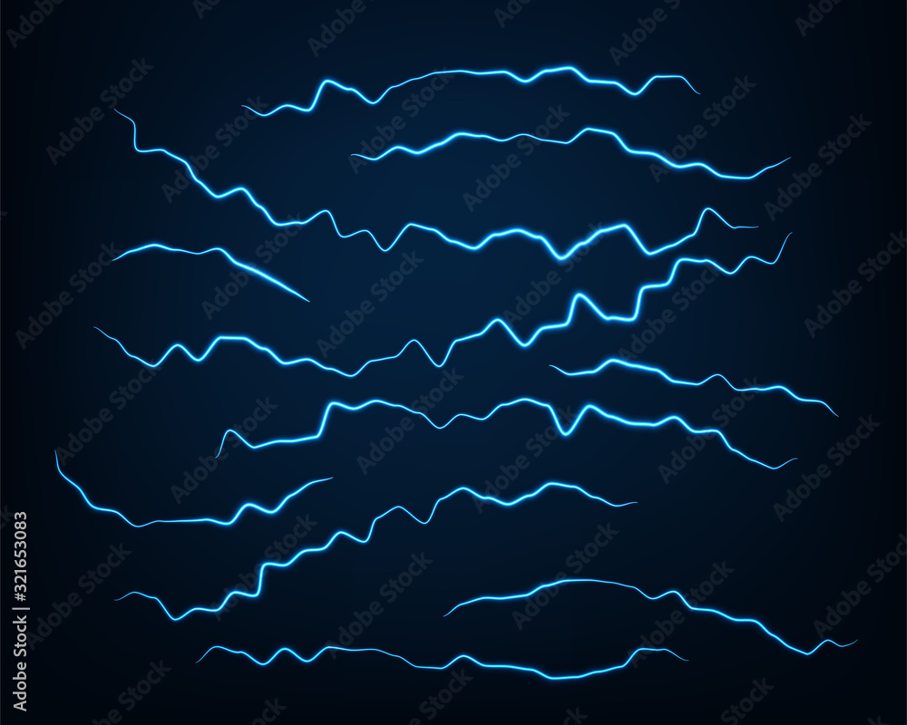 Poster abstract background vector electric light. spark flash effect. bright curved line. neon glowing curv