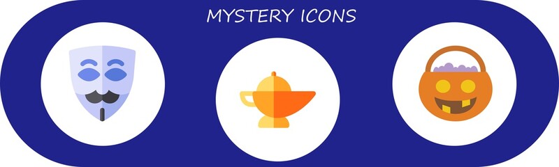 Modern Simple Set of mystery Vector flat Icons