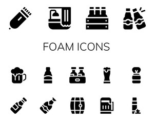 foam icon set