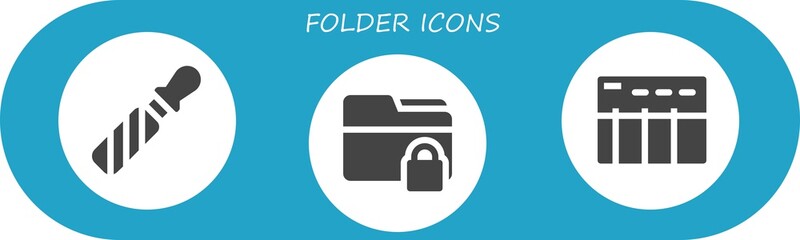 Modern Simple Set of folder Vector filled Icons