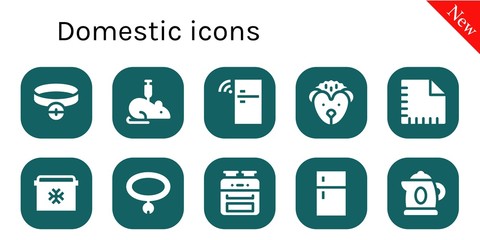Modern Simple Set of domestic Vector filled Icons