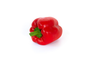 Paprika. Pepper red. Bell pepper , Sweet red chilli on white background.