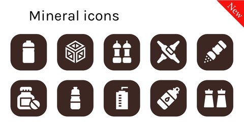 mineral icon set