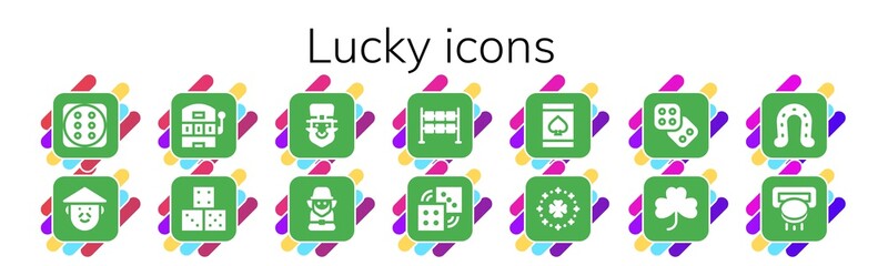 lucky icon set