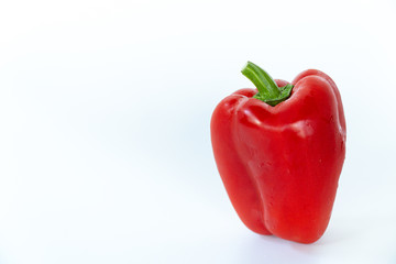 Paprika. Pepper red. Bell pepper , Sweet red chilli on white background.