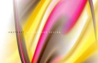 Abstract background - fluid color gradient waves, with dynamic motion line effect. Vector Illustration For Wallpaper, Banner, Background, Card, Book Illustration, landing page