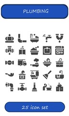 plumbing icon set