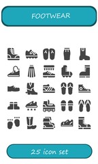 footwear icon set
