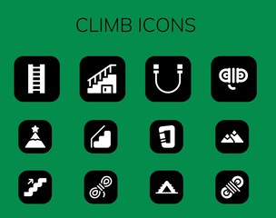 climb icon set