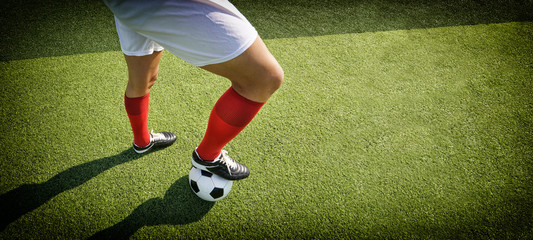 football player in the stadium