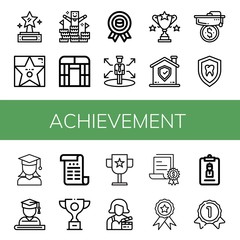 Set of achievement icons