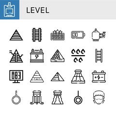 level simple icons set