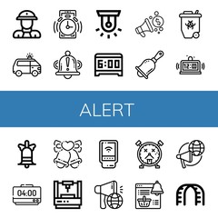 alert simple icons set