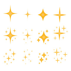 Sparkling black and white symbol vector A set of original sparkling starter icons, a shiny shine, light effect stars,shiny flash,decoration twinkle,Glowing light effect and bursts collection Vector