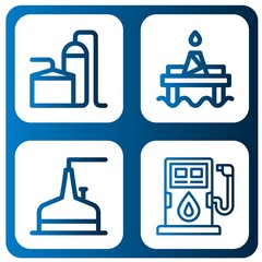 drilling simple icons set