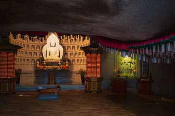 Buddhist temple inside a cave in Seoraksan National Park