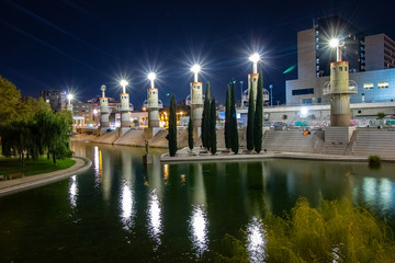Fototapeta premium Parc de L'Espanya Industrial, Barcelona, Spain, November 2019