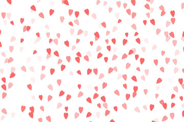 Abstract Red Hearts On White Background