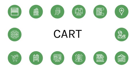 cart icon set