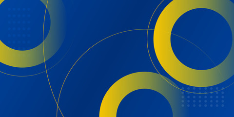 Blue yellow web header abstract background with corporate and business concept