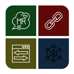 Fototapeta premium linked icon set