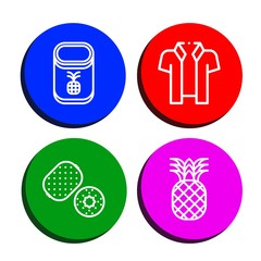Set of pineapple icons
