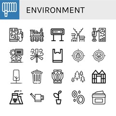 environment icon set