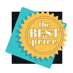 Best price tag isolated icon, shopping sale or discount