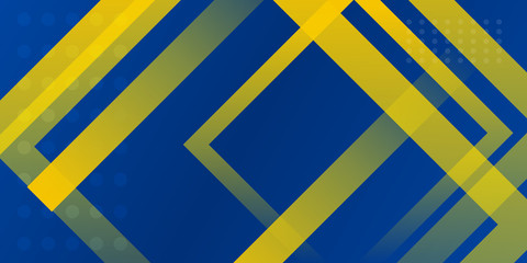 Blue yellow web header abstract background with corporate and business concept