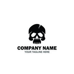 Skull Head Logo Design Vector Illustration - Vector