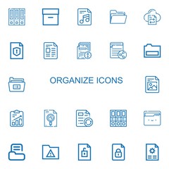 Editable 22 organize icons for web and mobile