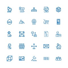 Editable 25 corporate icons for web and mobile