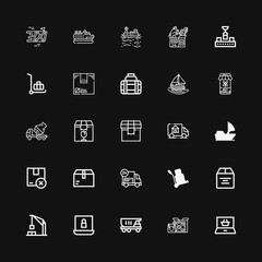 Editable 25 shipping icons for web and mobile