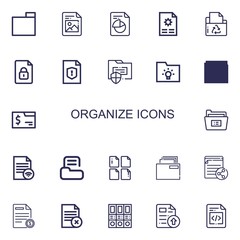 Editable 22 organize icons for web and mobile