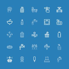 Editable 25 faucet icons for web and mobile