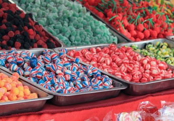 Colorful assorted hard candies