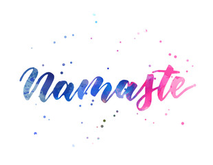 Namaste watercolor lettering