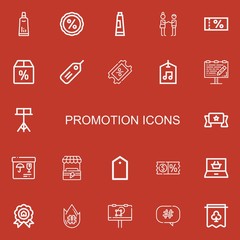 Editable 22 promotion icons for web and mobile