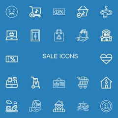 Editable 22 sale icons for web and mobile