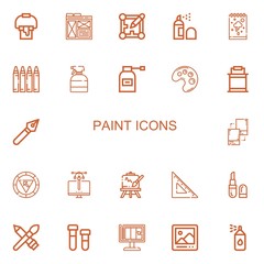 Editable 22 paint icons for web and mobile